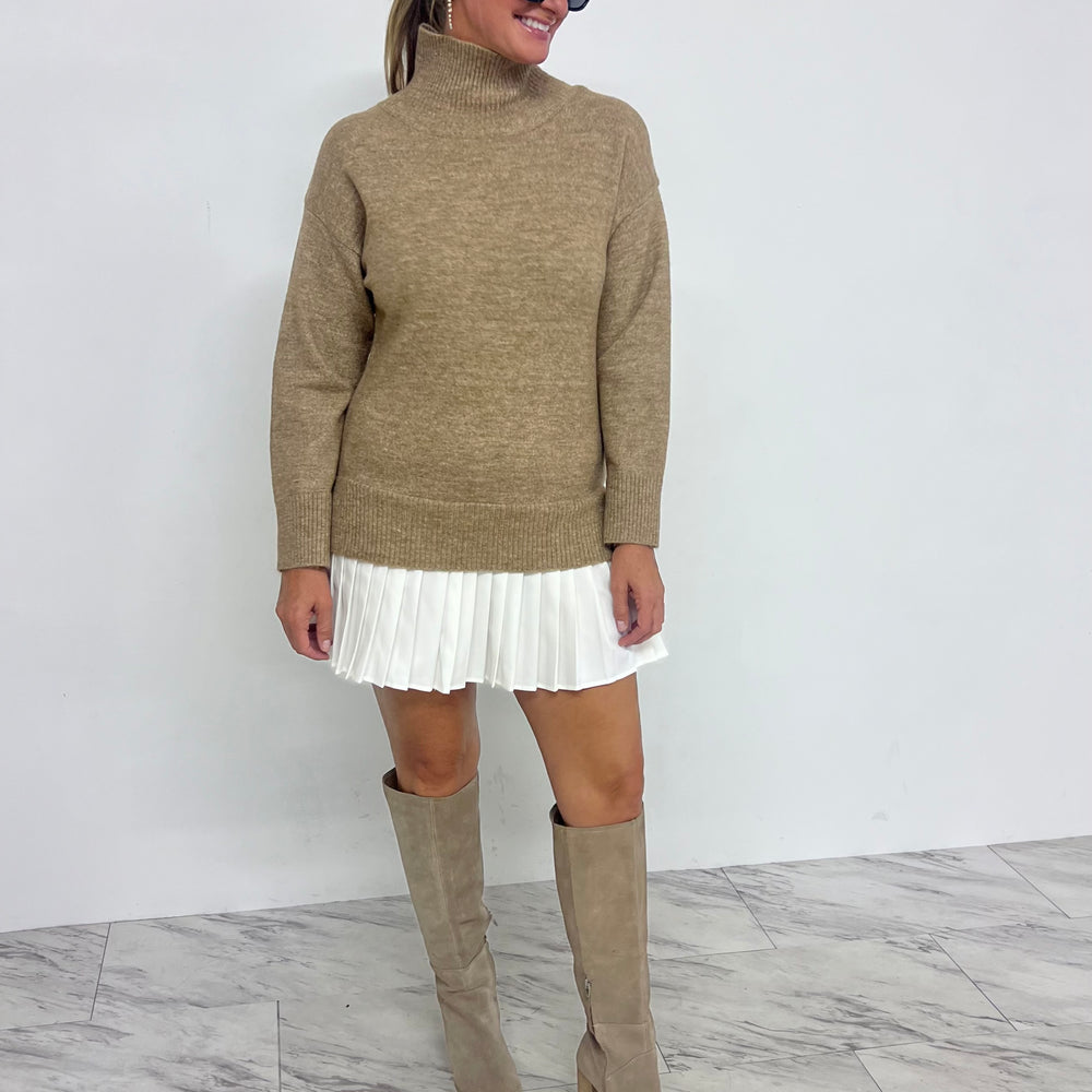 
                  
                    Park City Pleat Sweater Dress (Taupe)
                  
                