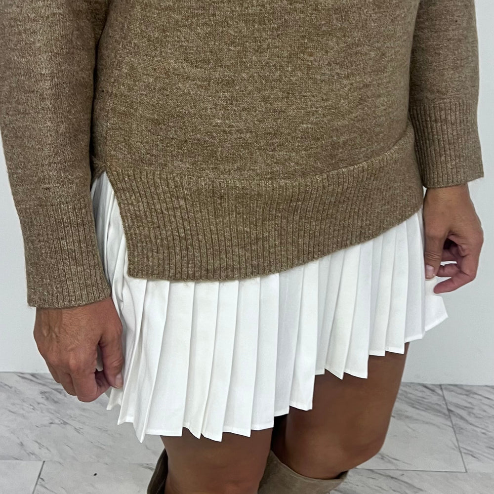 
                  
                    Park City Pleat Sweater Dress (Taupe)
                  
                