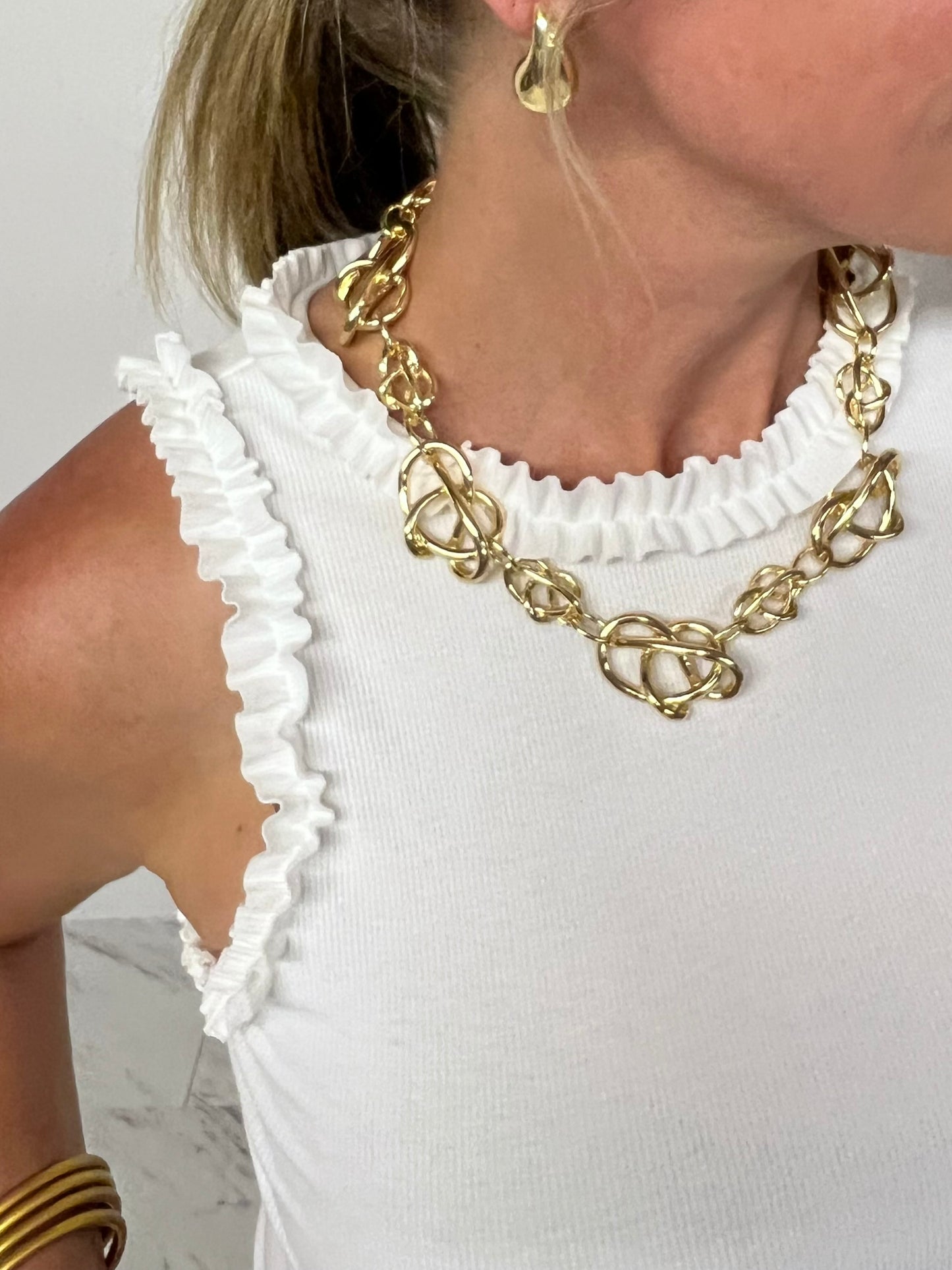 Golden Hour Knot Necklace