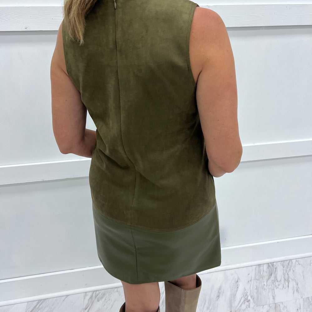 
                  
                    Sasha Suede + Leather Dress
                  
                
