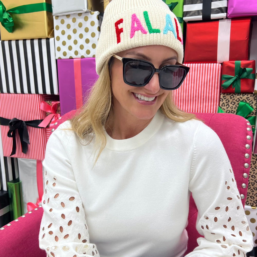 Fa La La Pom Hat (Cream)