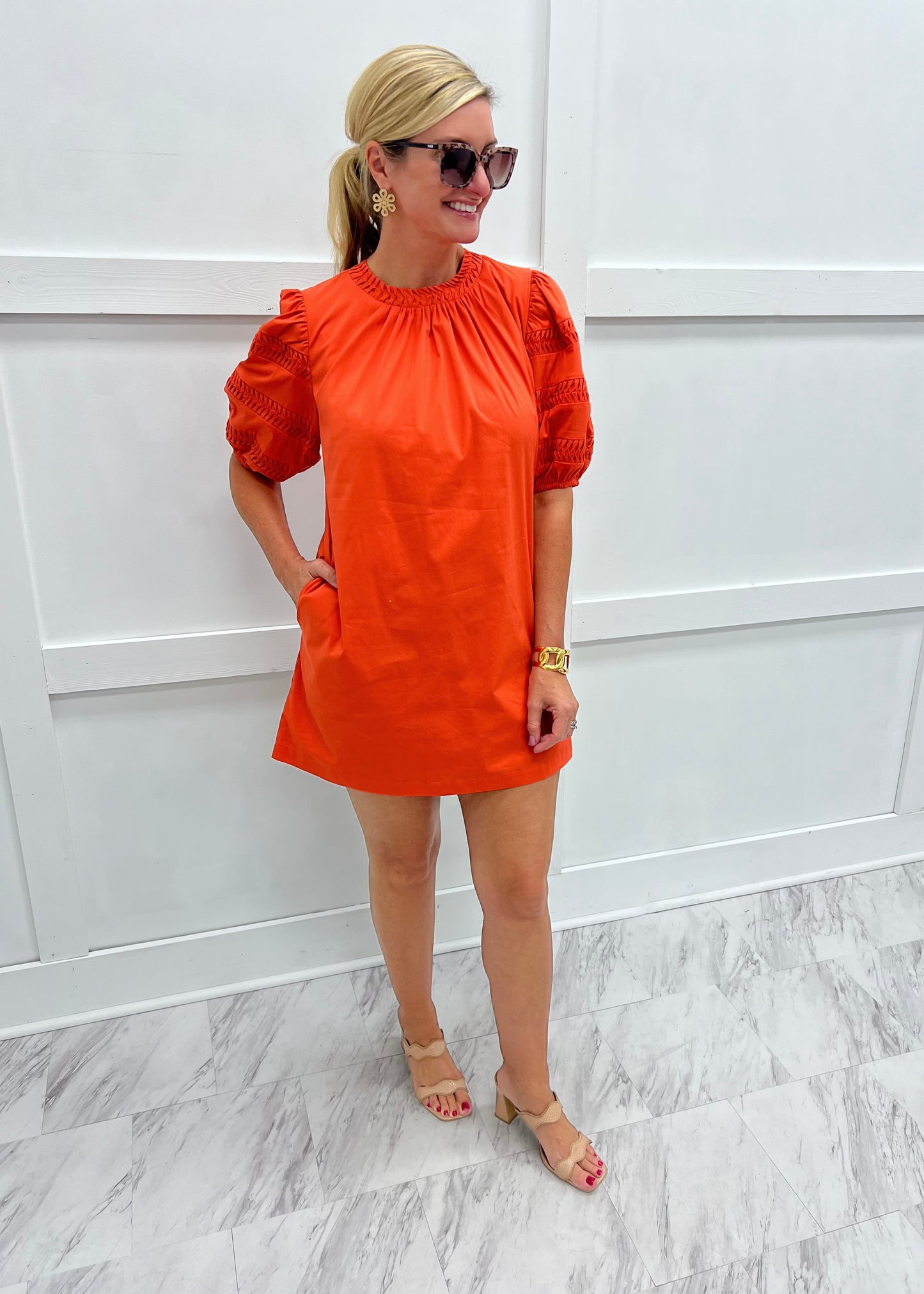 Spice Orange Detail Dress