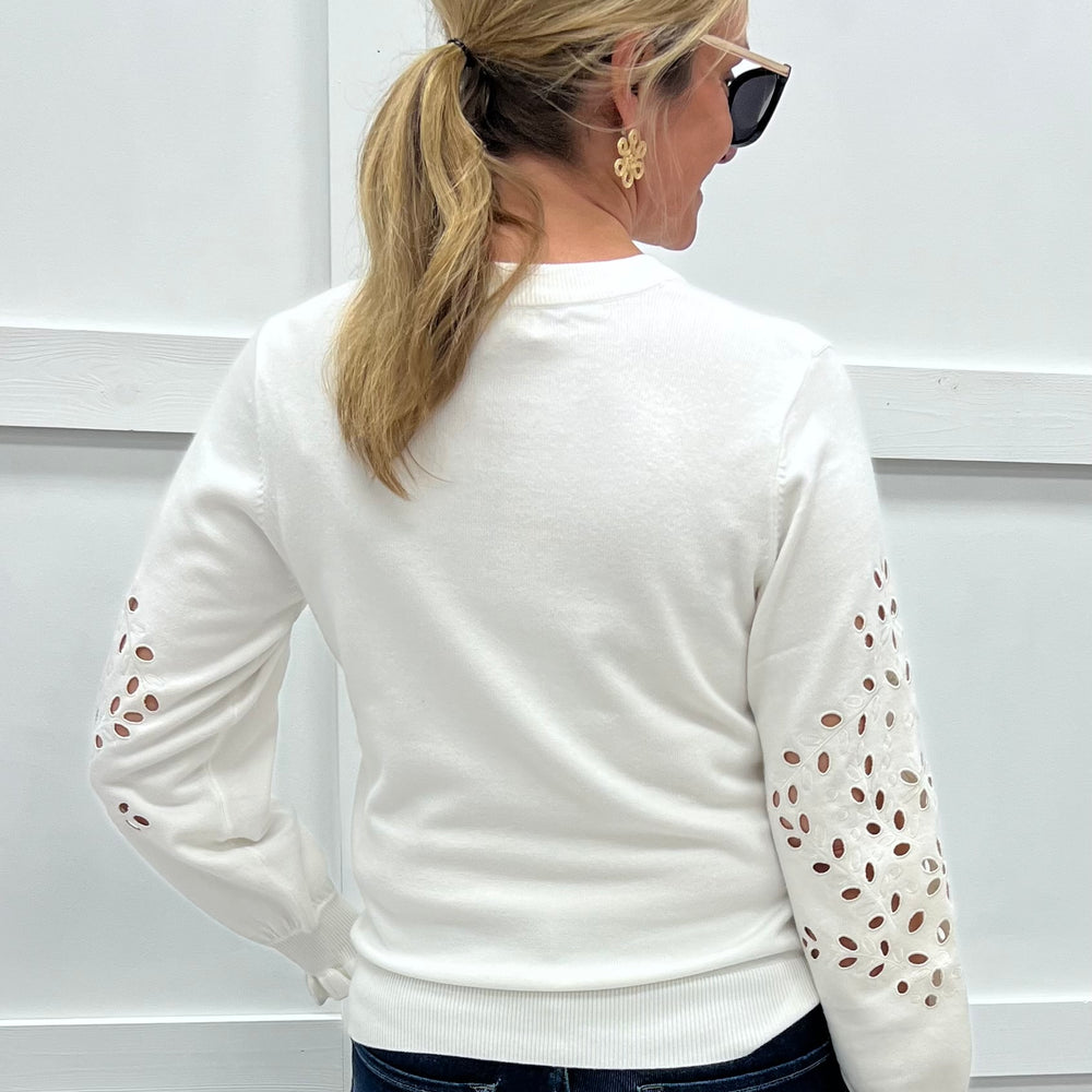 
                  
                    Isla Eyelet Sweater (Cream)
                  
                