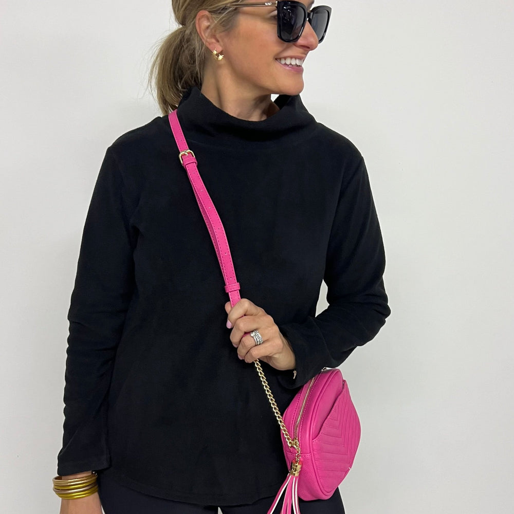 
                      
                        The Hampton Fleece Funnel Neck Top(black) - FINAL SALE
                      
                    