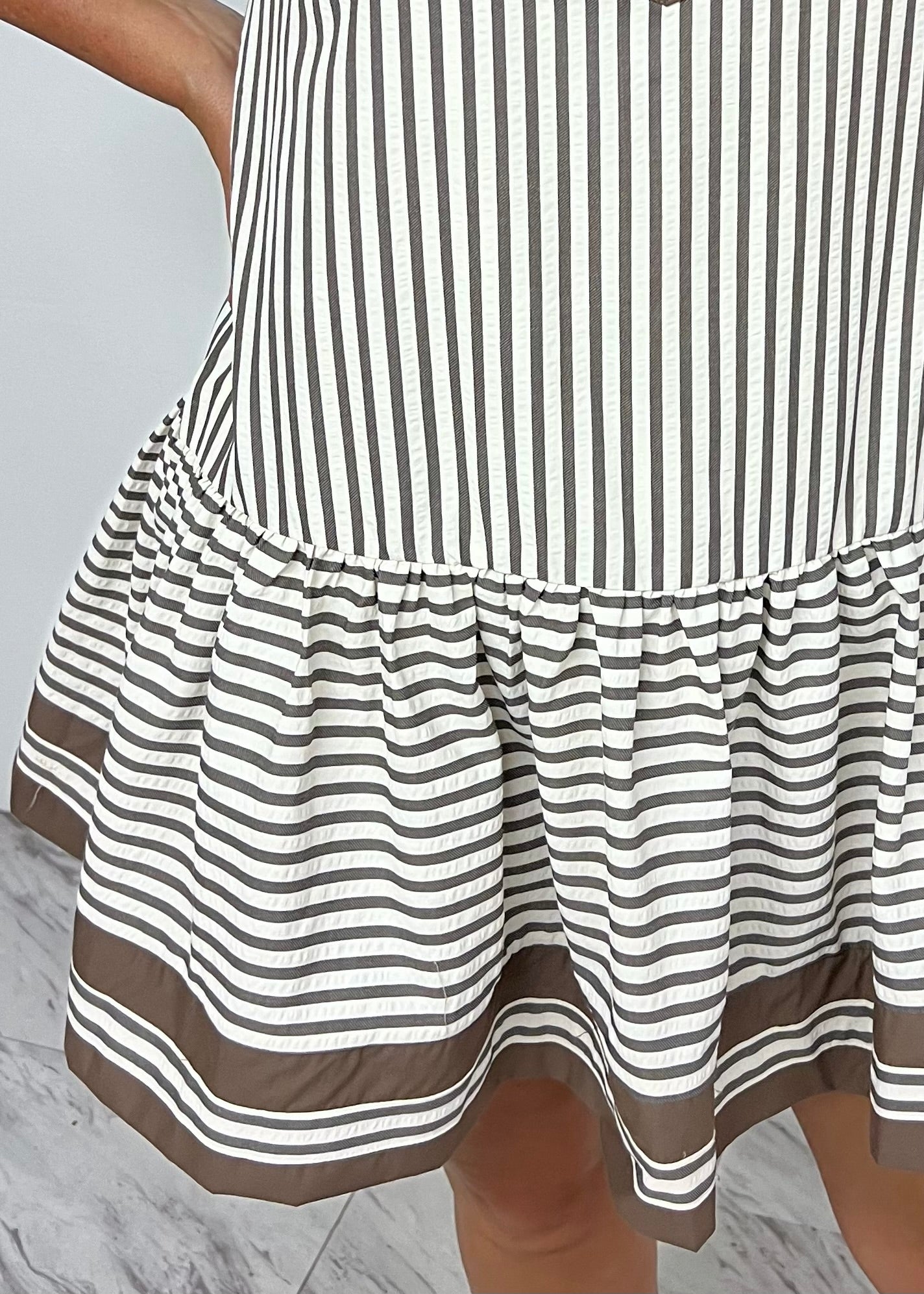 Mia Mocha Stripe Dress