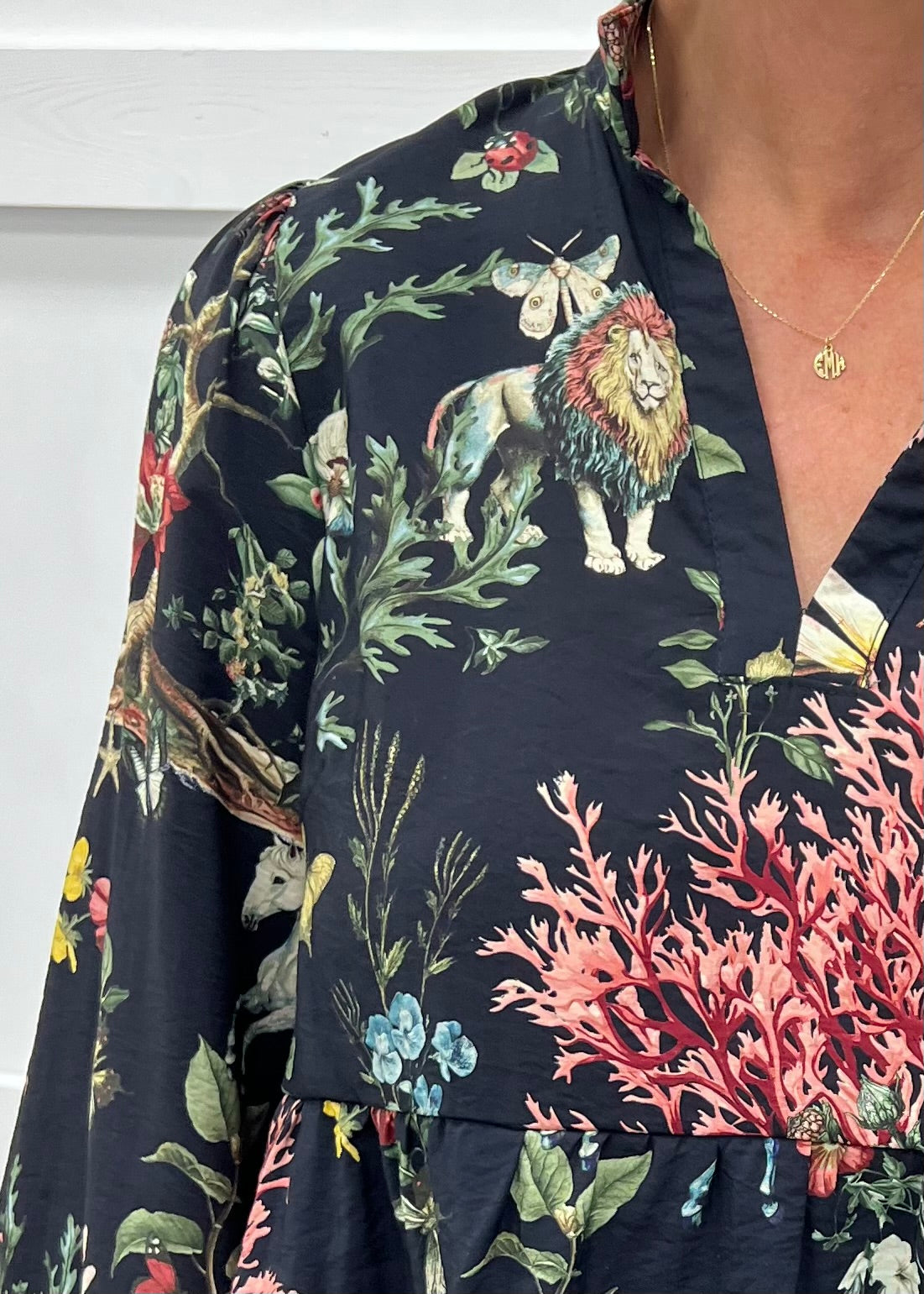 In The Jungle Print V.Neck Top