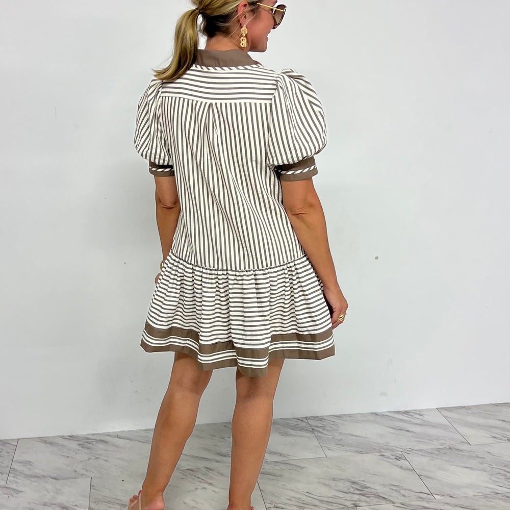 
                  
                    Mia Mocha Stripe Dress
                  
                