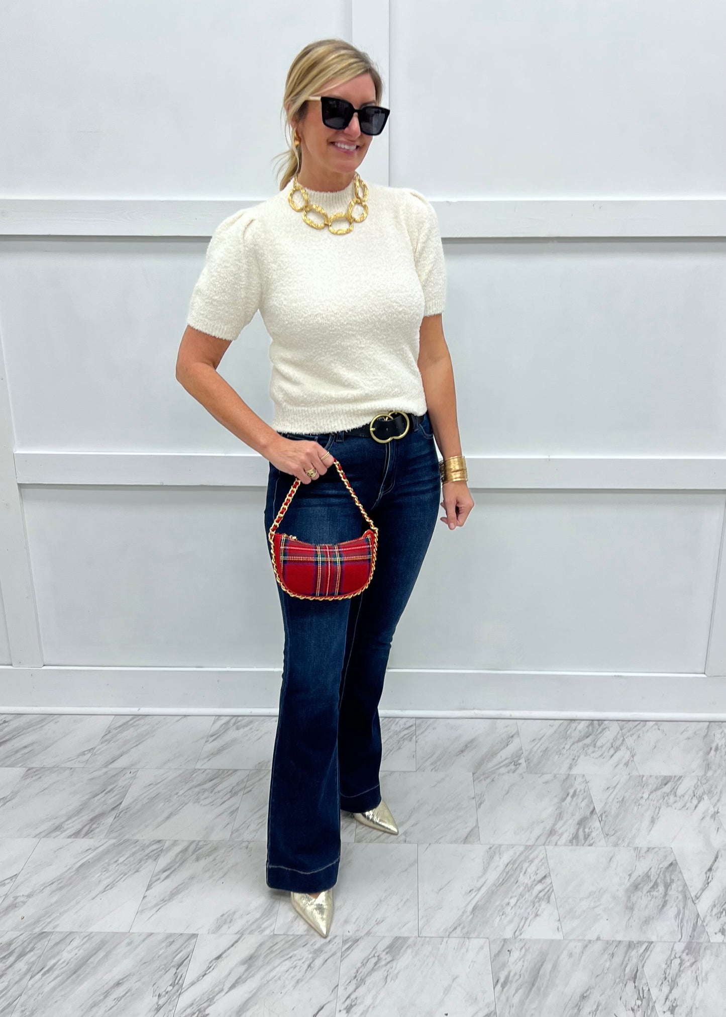 Dream A Little Dream Short Sleeve Sweater