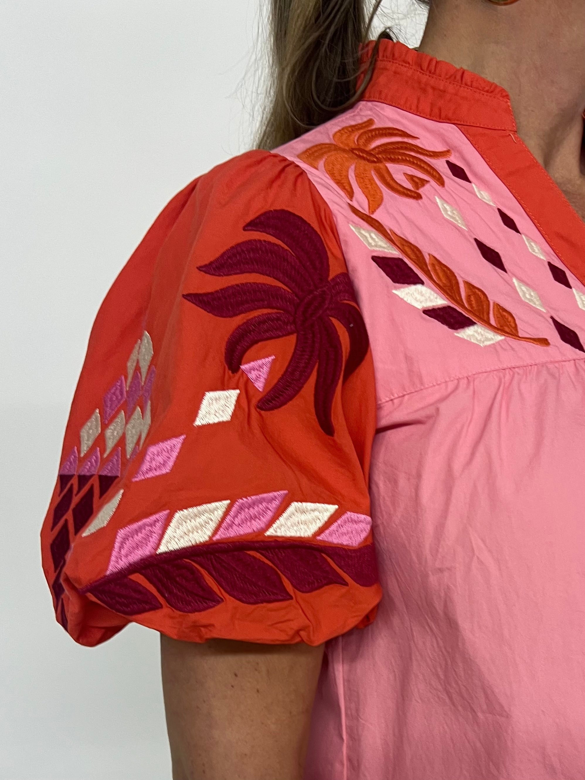 Elise Embroidered Top-FINAL SALE – shop chartreuse