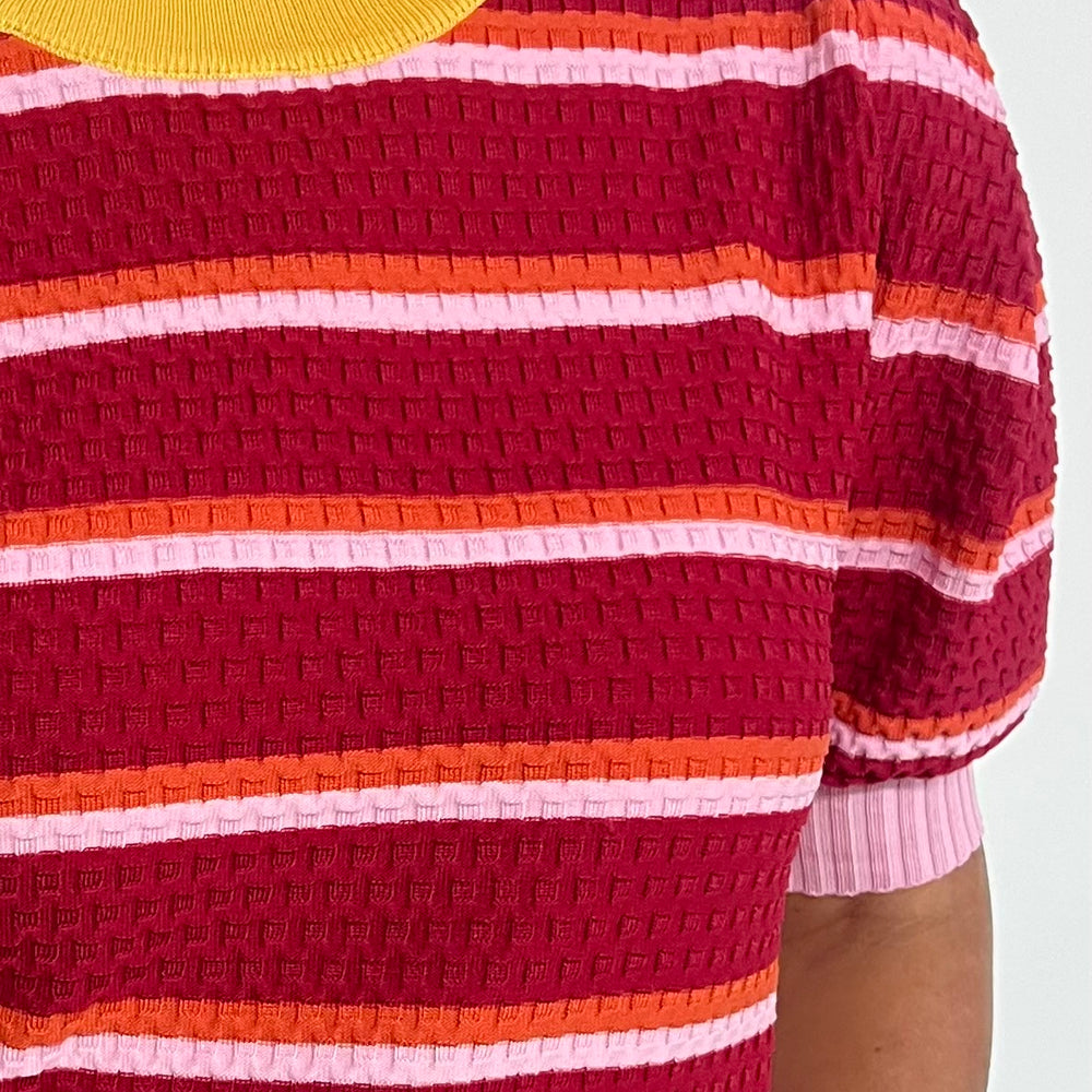 Kingston Stripe Short Sleeve Sweater