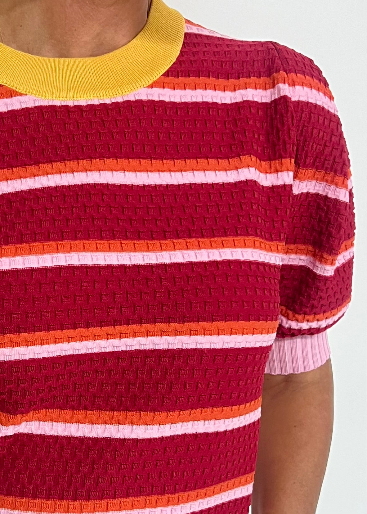 Kingston Stripe Short Sleeve Sweater