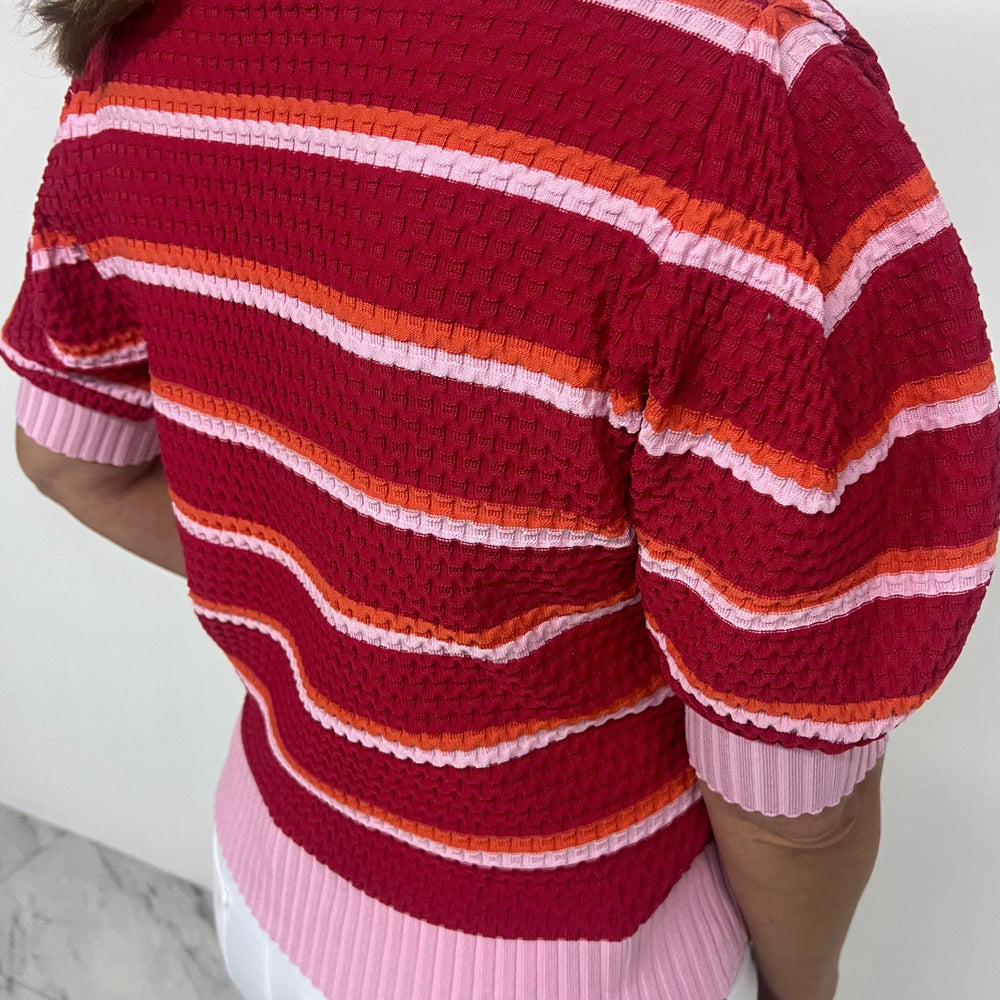 
                  
                    Kingston Stripe Short Sleeve Sweater
                  
                