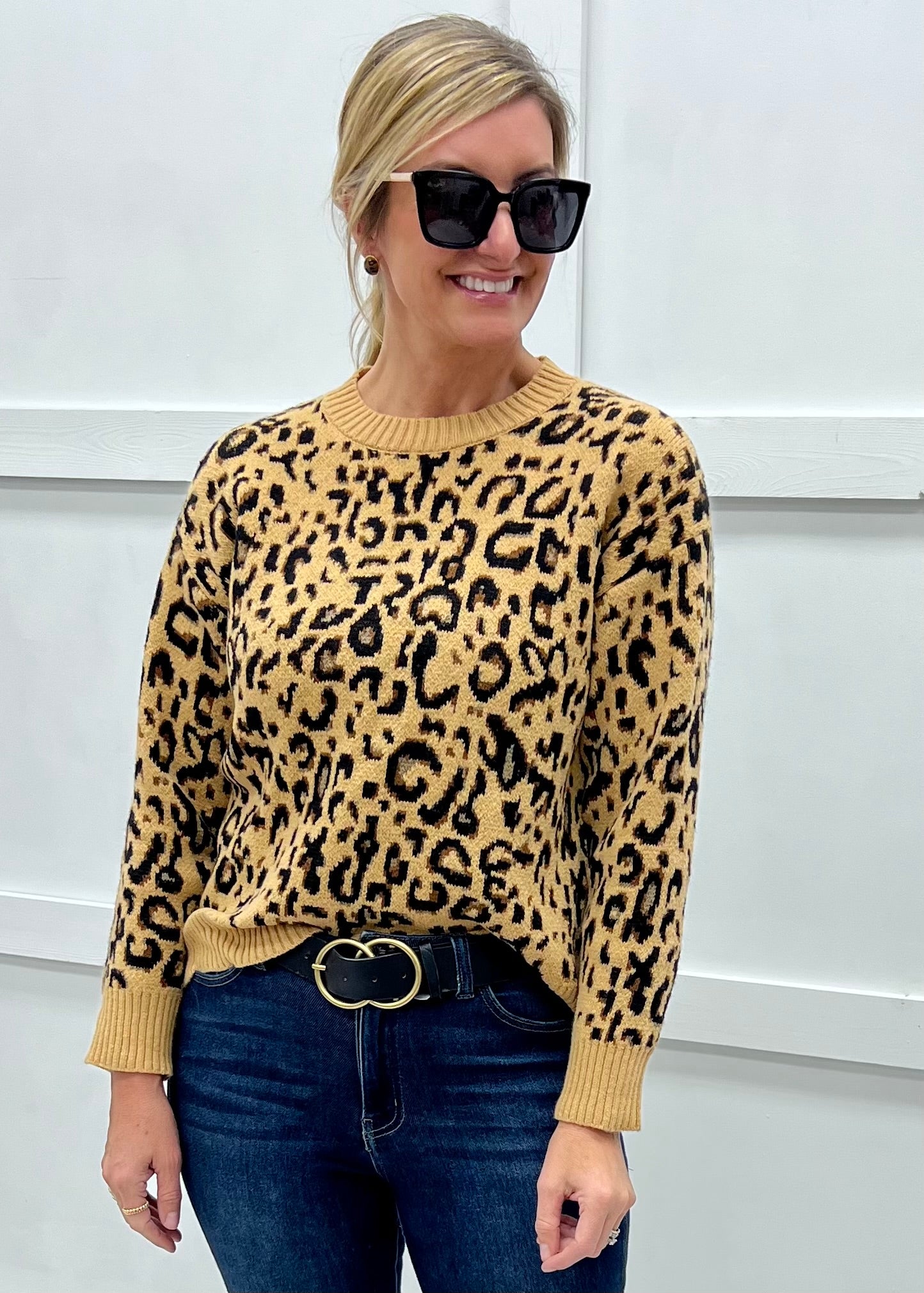 Chic Spots Leopard Sweater