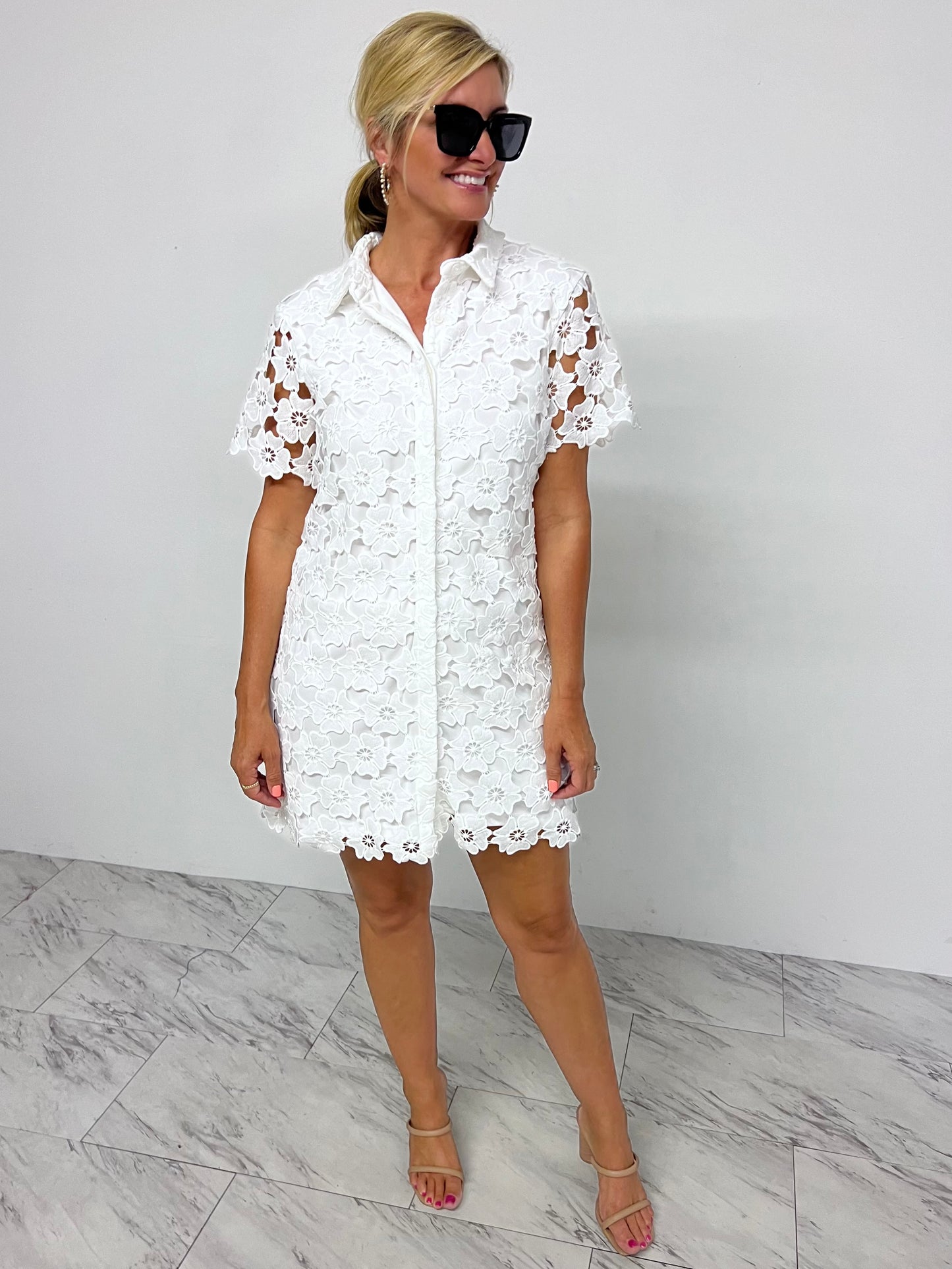 McKinley White Lace Dress