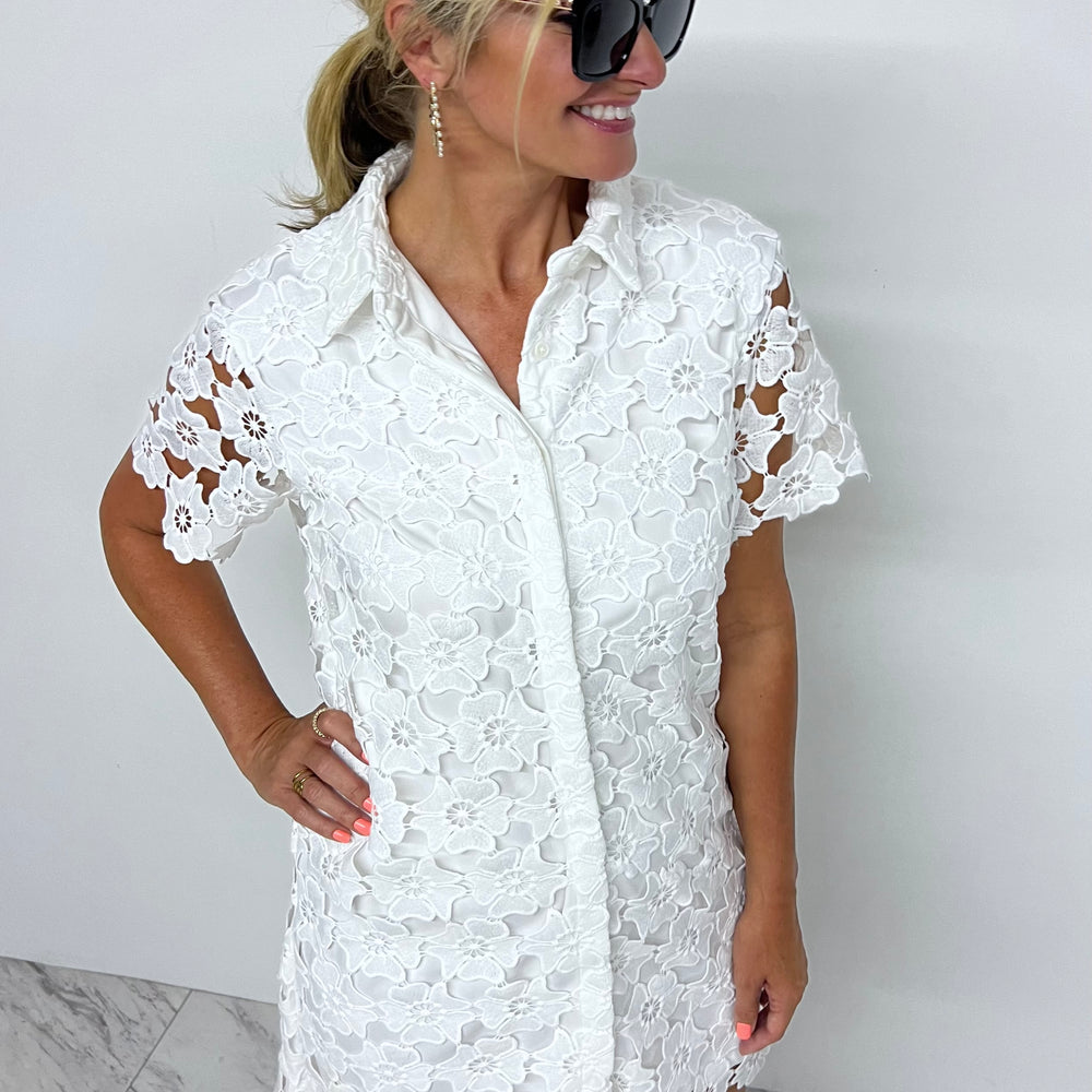 
                  
                    McKinley White Lace Dress
                  
                