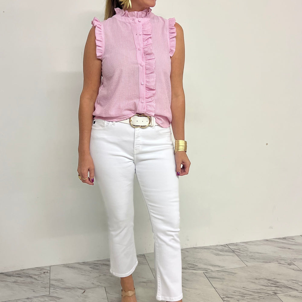 
                  
                    Southern Belle Seersucker Top (Pink)
                  
                