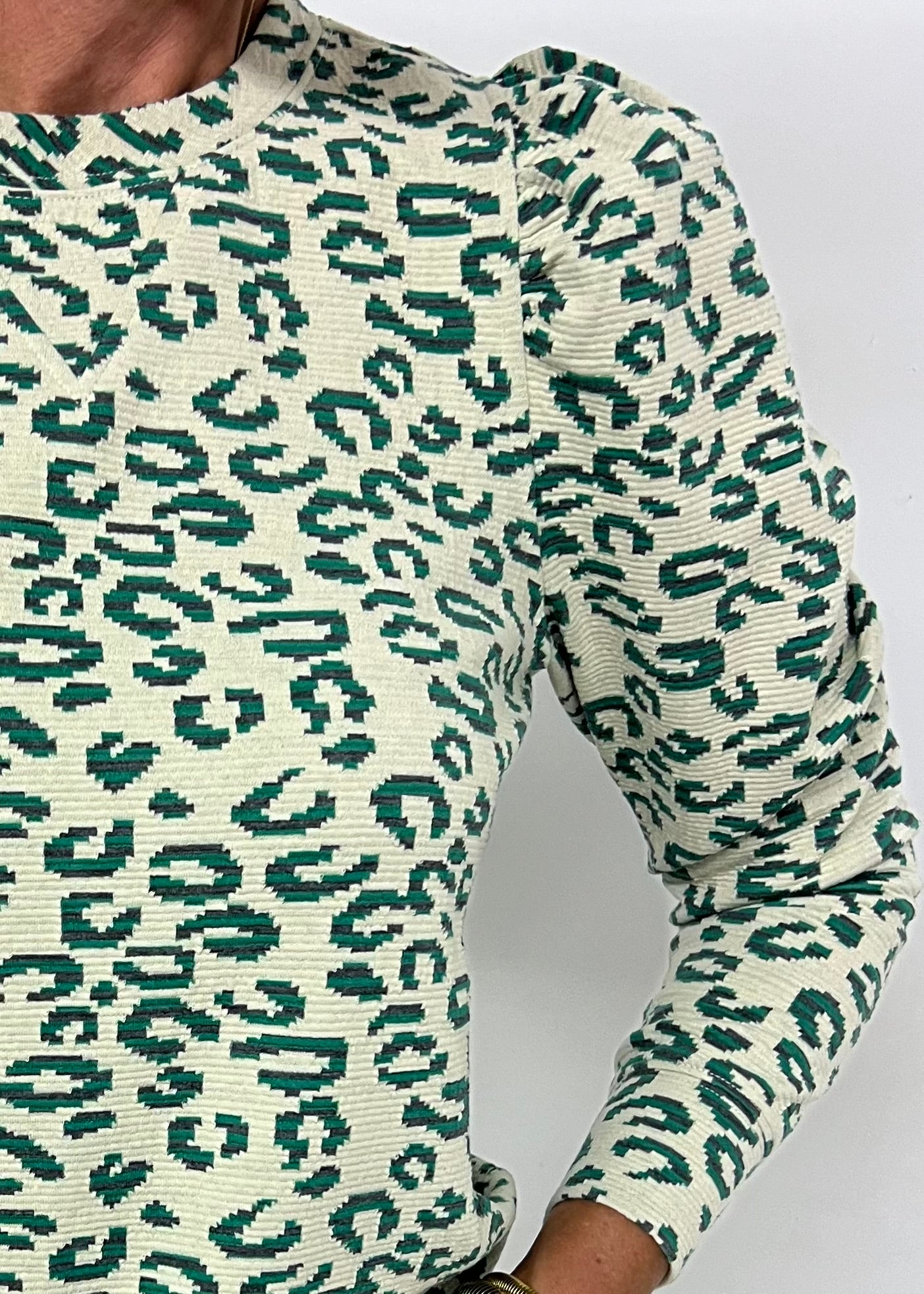 Wilde Green Spotted Top