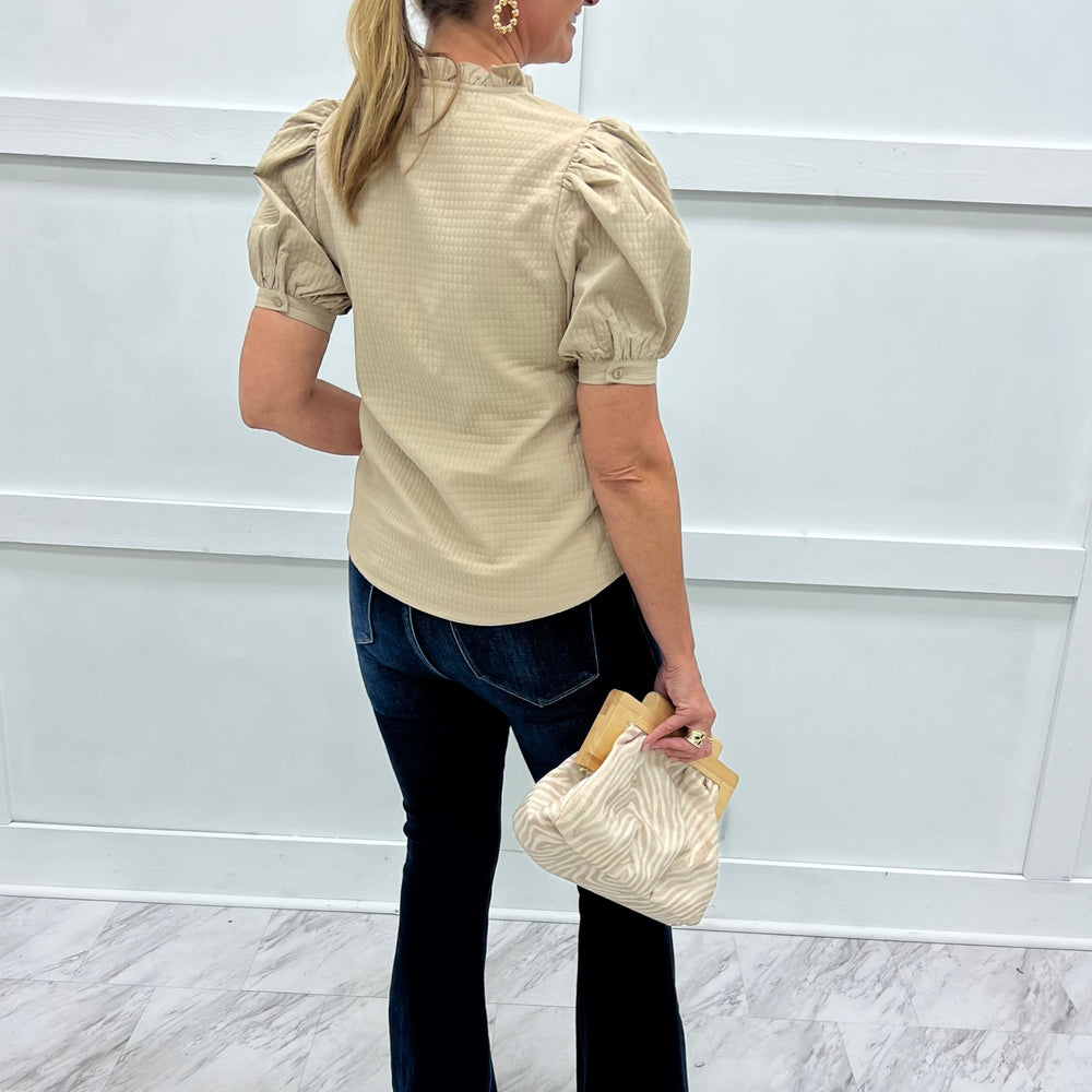 
                  
                    Penny Puff Sleeve Top (Beige)
                  
                