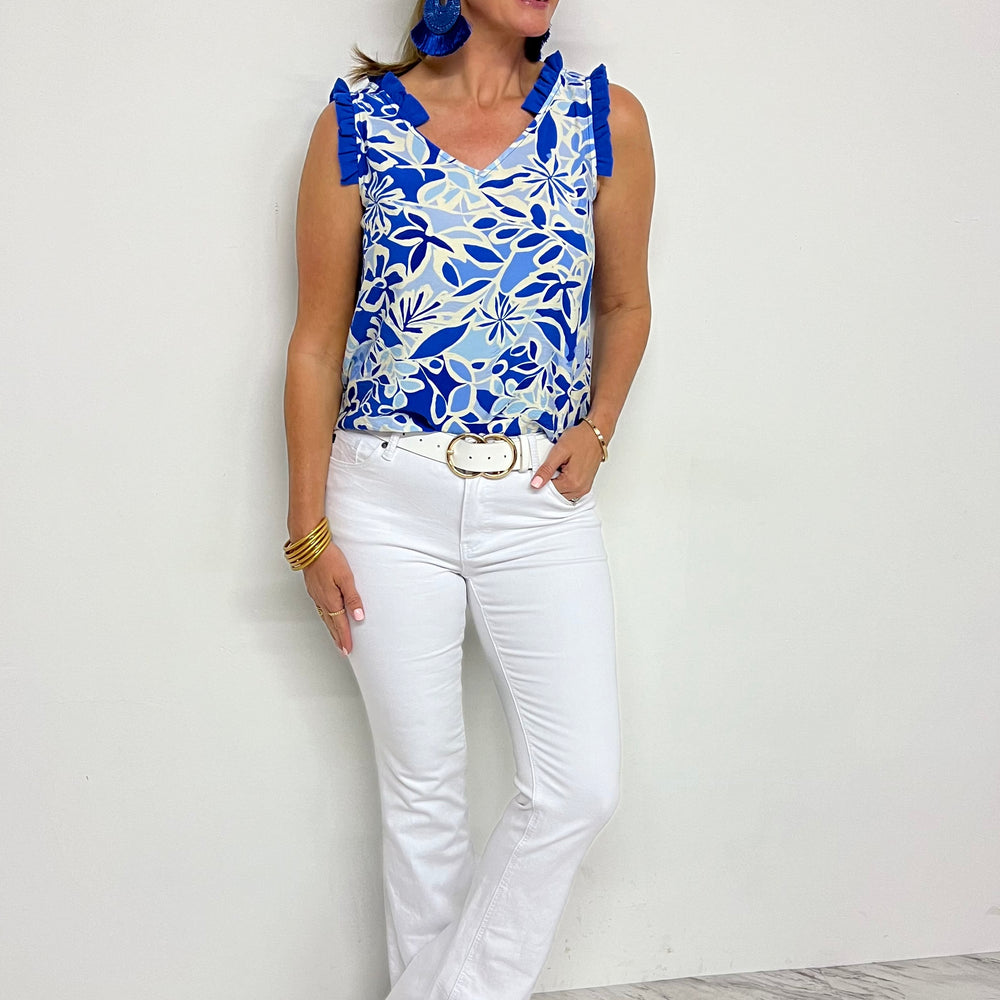 
                  
                    Bermuda Blue V.Neck Top- FINAL SALE
                  
                