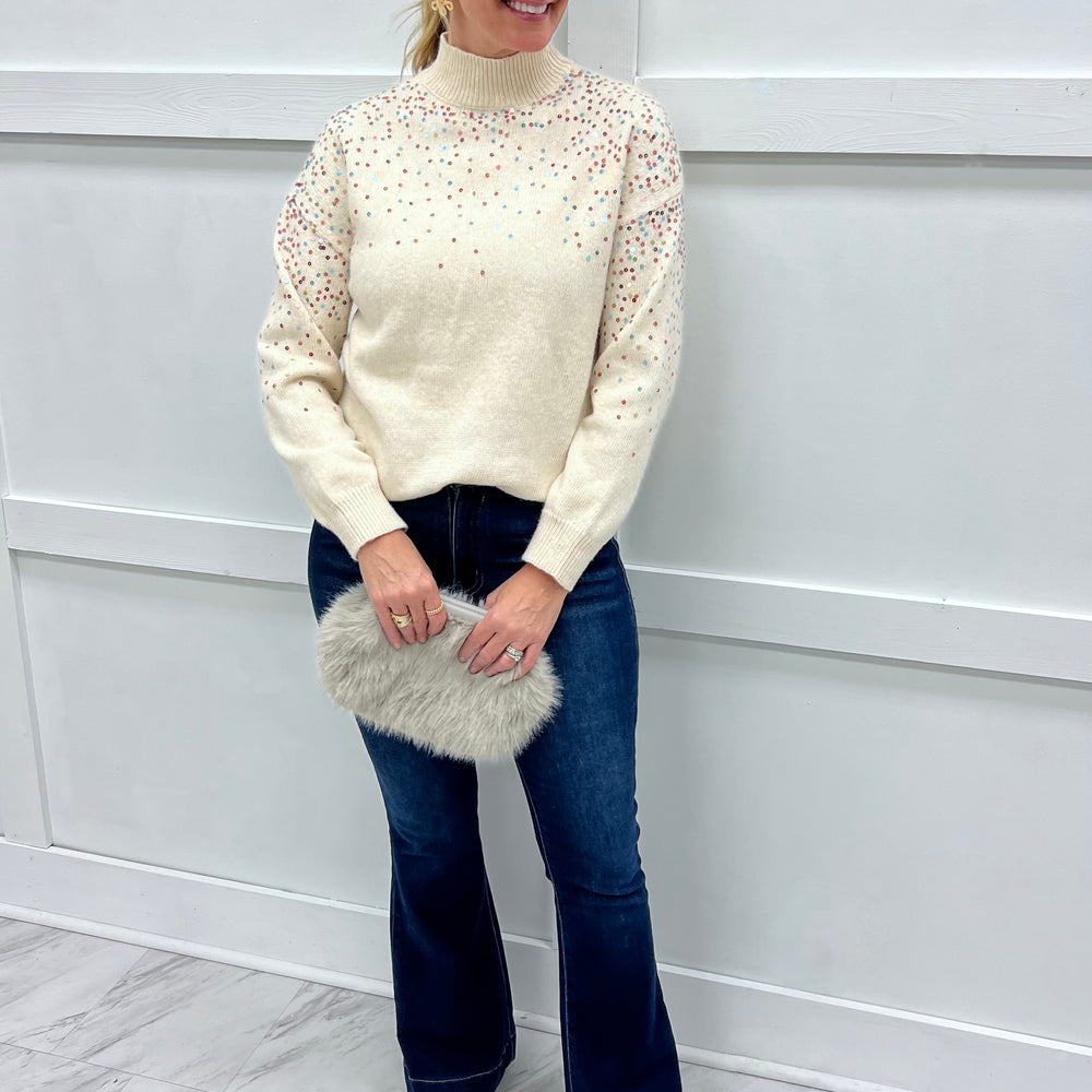 Sparkling Moment Sequin Sweater