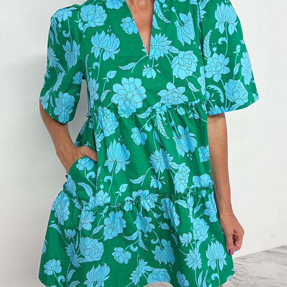 Waterlily Floral Shift Dress