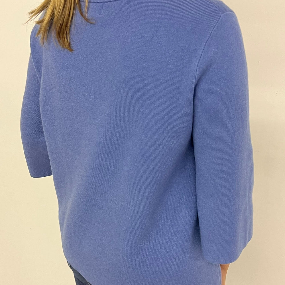 
                  
                    Estelle Dusty Blue Mock Neck Sweater - FINAL SALE
                  
                