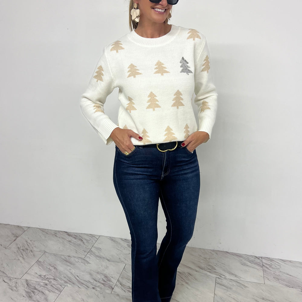 
                  
                    Under The Tree Sequin Sweater (White)
                  
                