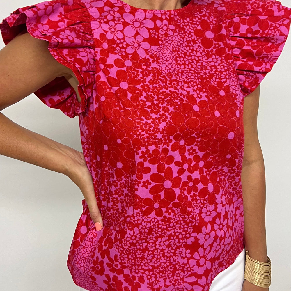 
                      
                        Alexia Pink Floral Top - FINAL SALE
                      
                    