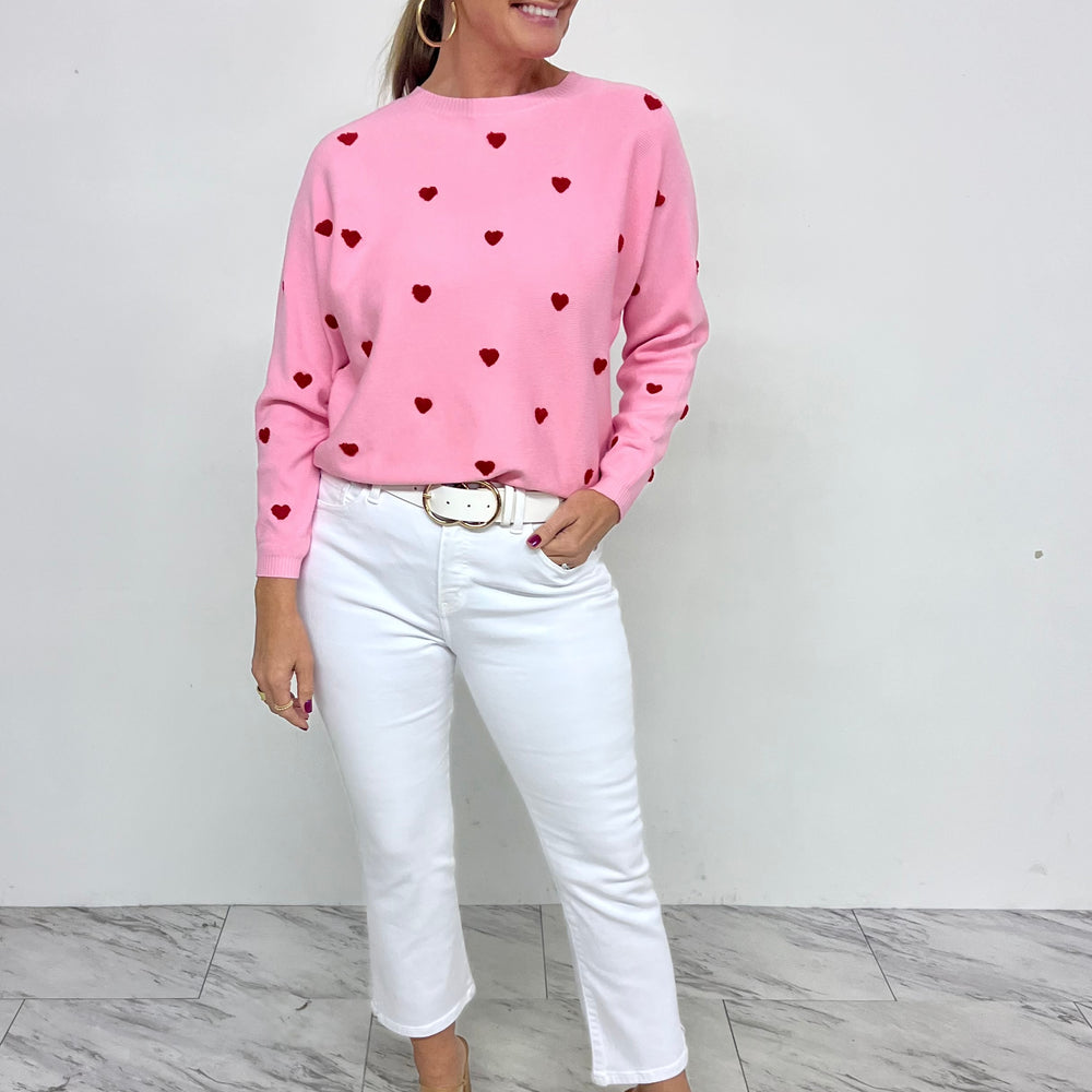 
                  
                    Happy Hearts Sweater (Pink)
                  
                