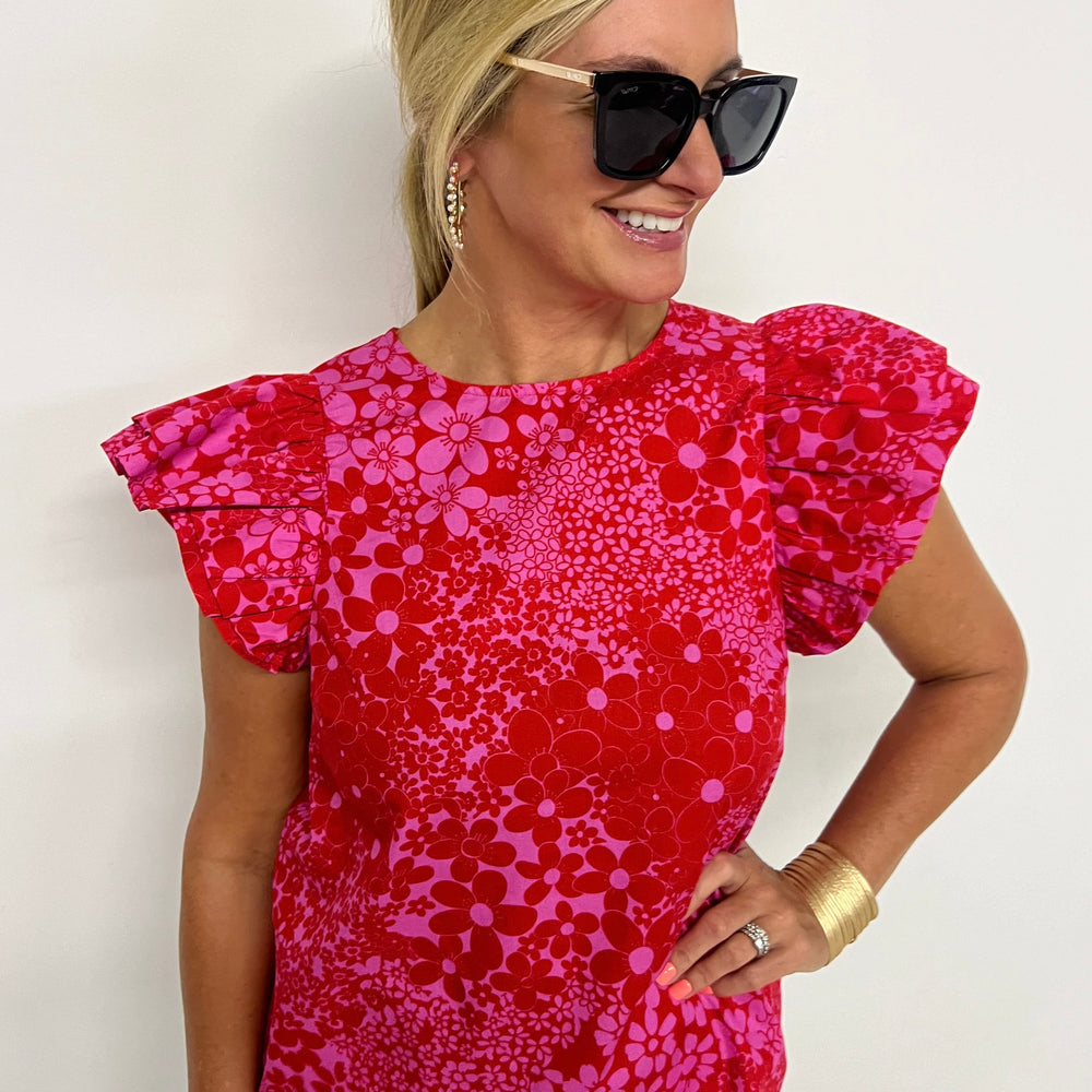 
                  
                    Alexia Pink Floral Top - FINAL SALE
                  
                