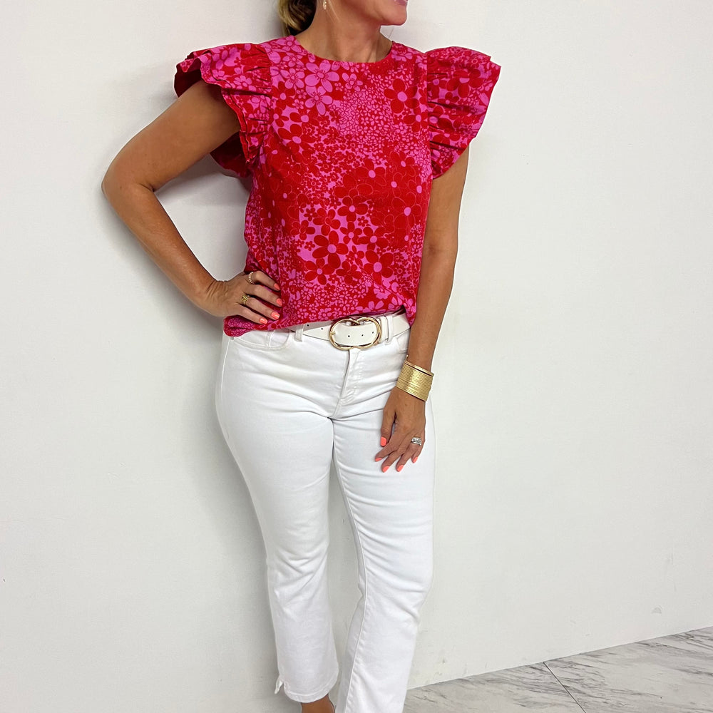 Alexia Pink Floral Top - FINAL SALE