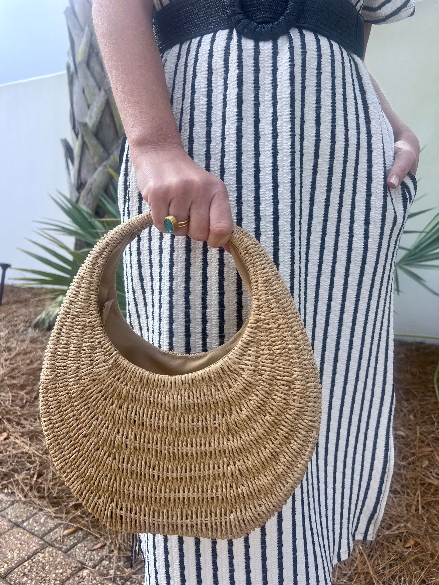 Summer Sands Straw Handbag