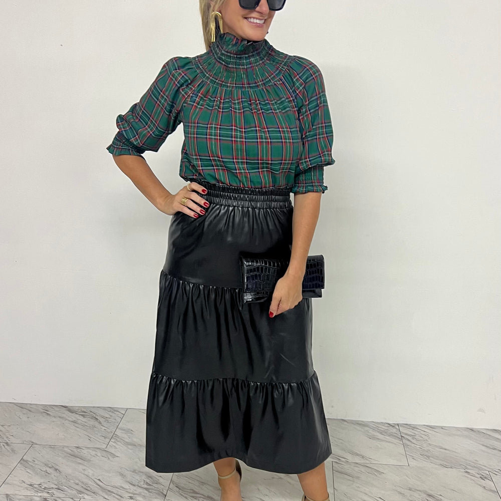 
                  
                    Deck The Halls Smocked Plaid Top (green)-FINAL SALE
                  
                