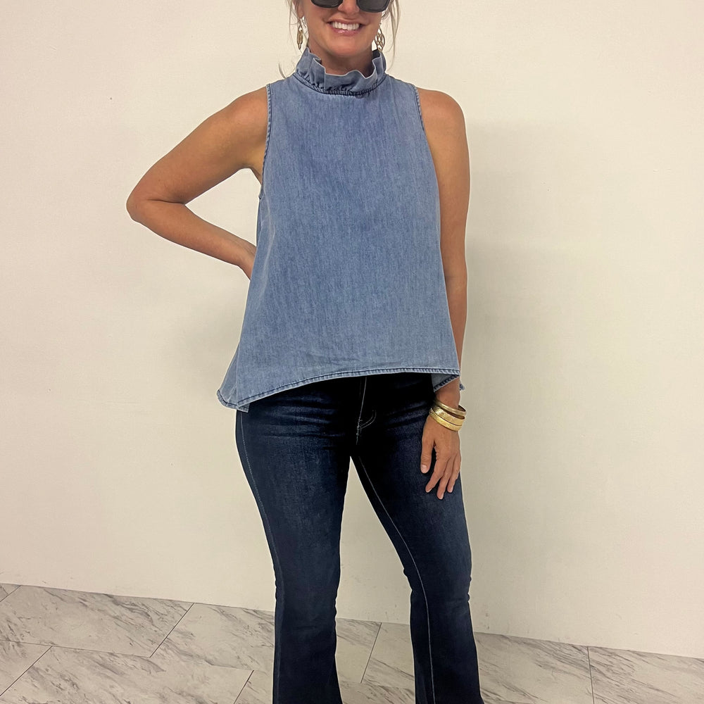 
                  
                    Nashville Denim Sleeveless Top-FINAL SALE
                  
                