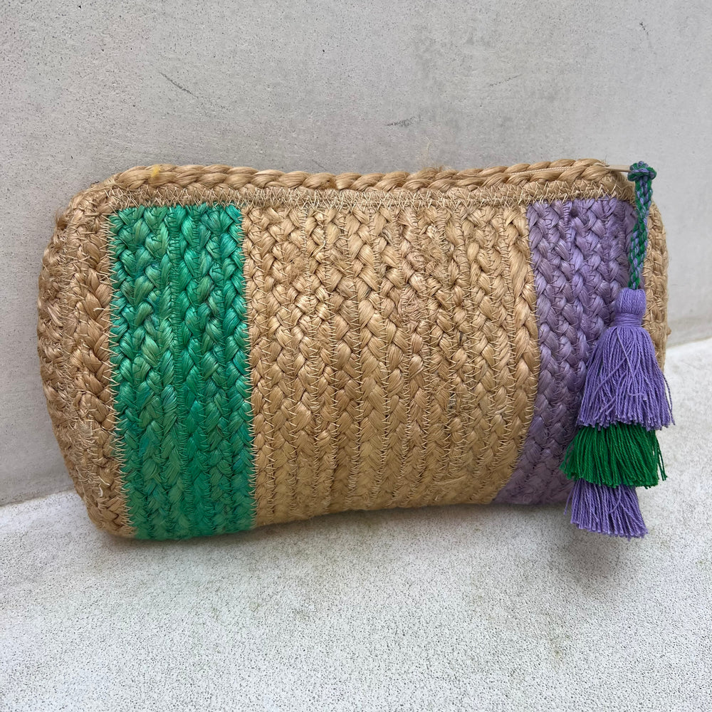 Meadow Stripe Clutch - FINAL SALE