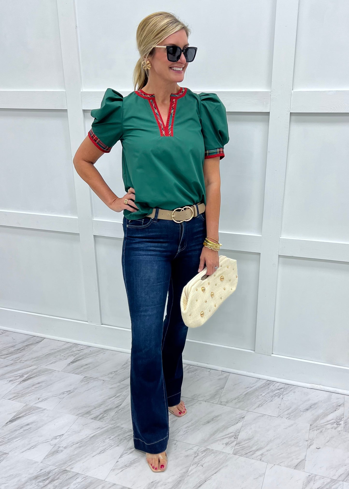 Seasons Greetings Top (Green)