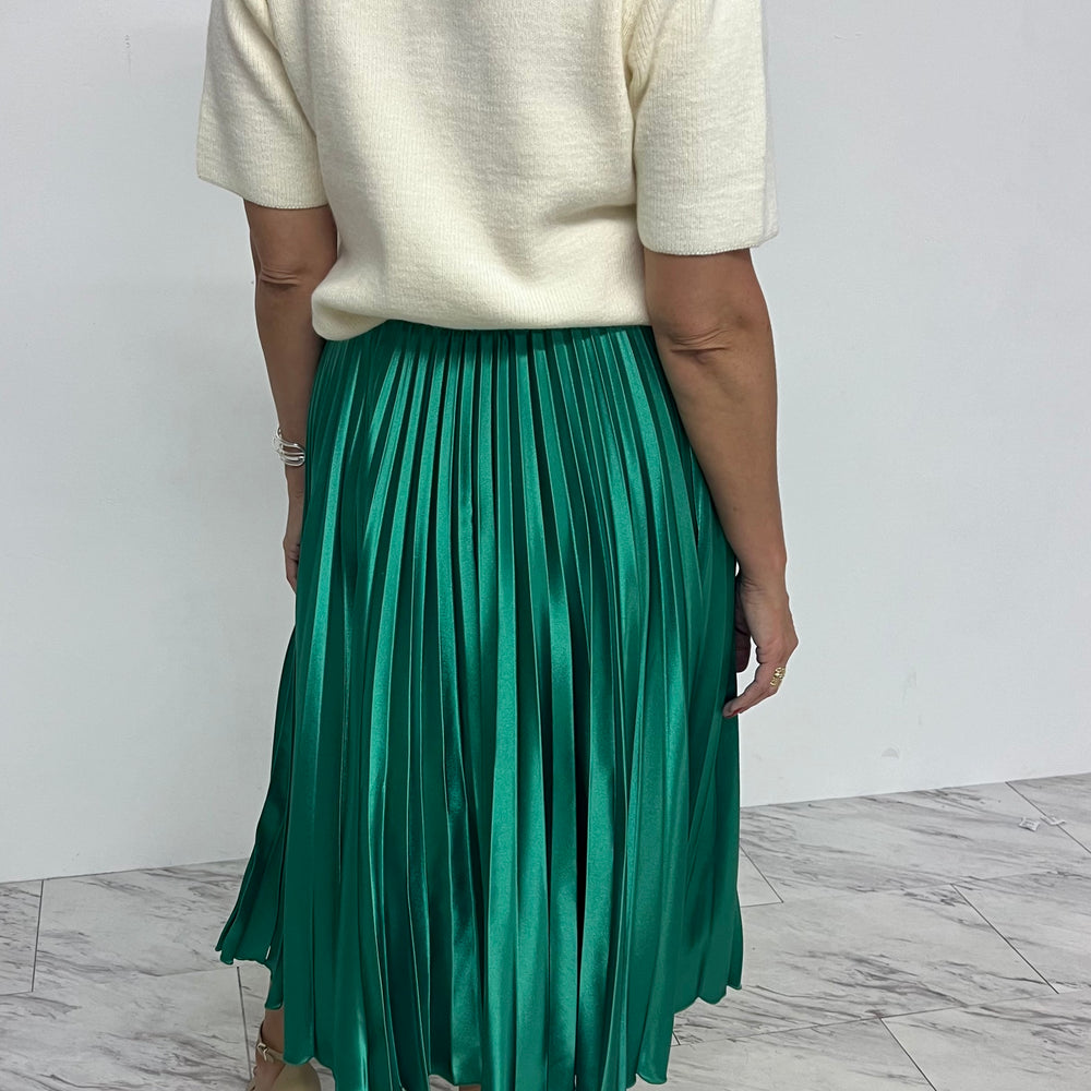 
                  
                    Gala Green Pleated Skirt
                  
                