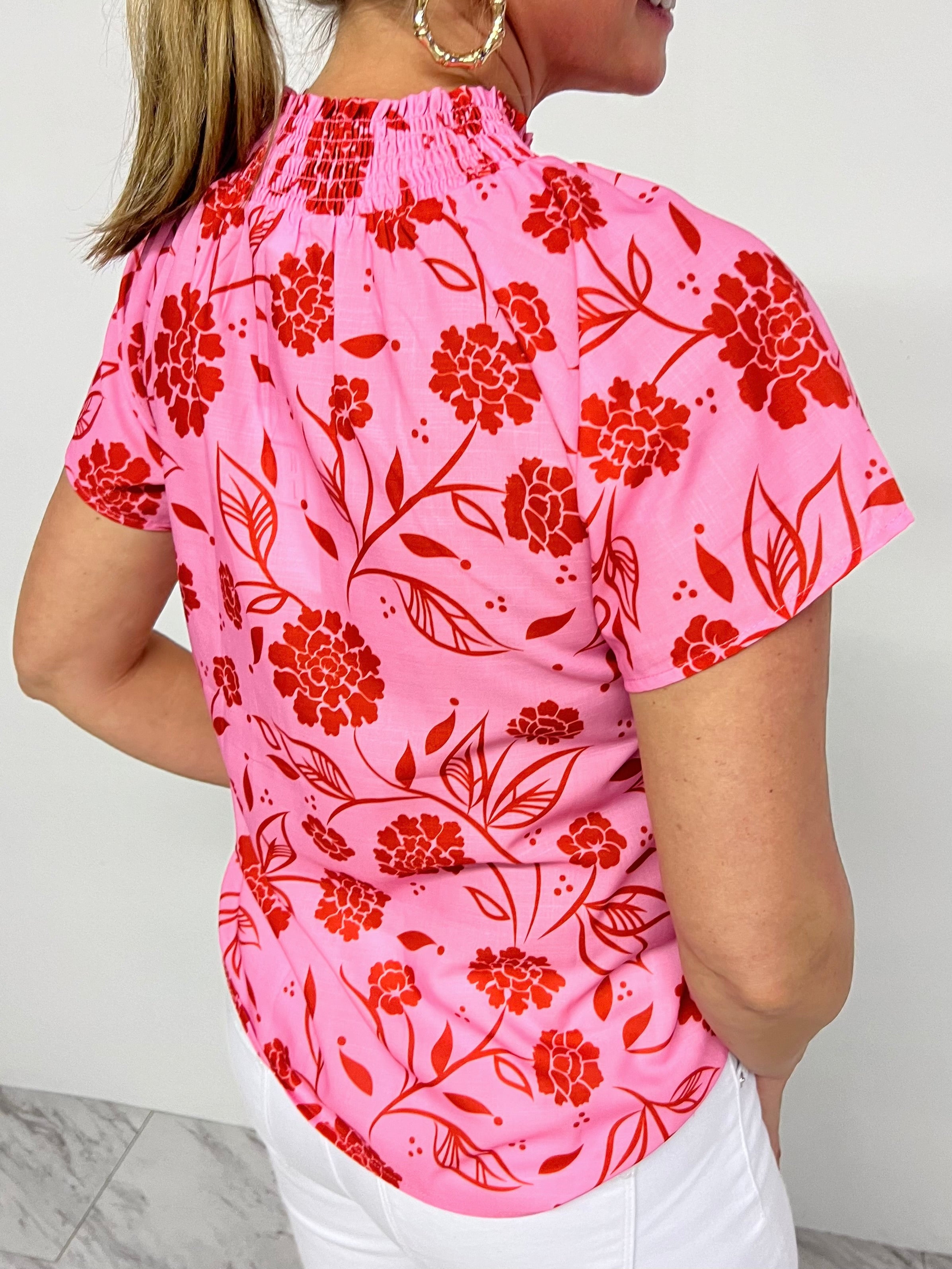 トップス Herlipto GardenFloralprint RibbonBlouse 338439_01_44b36abf-7891-4540-