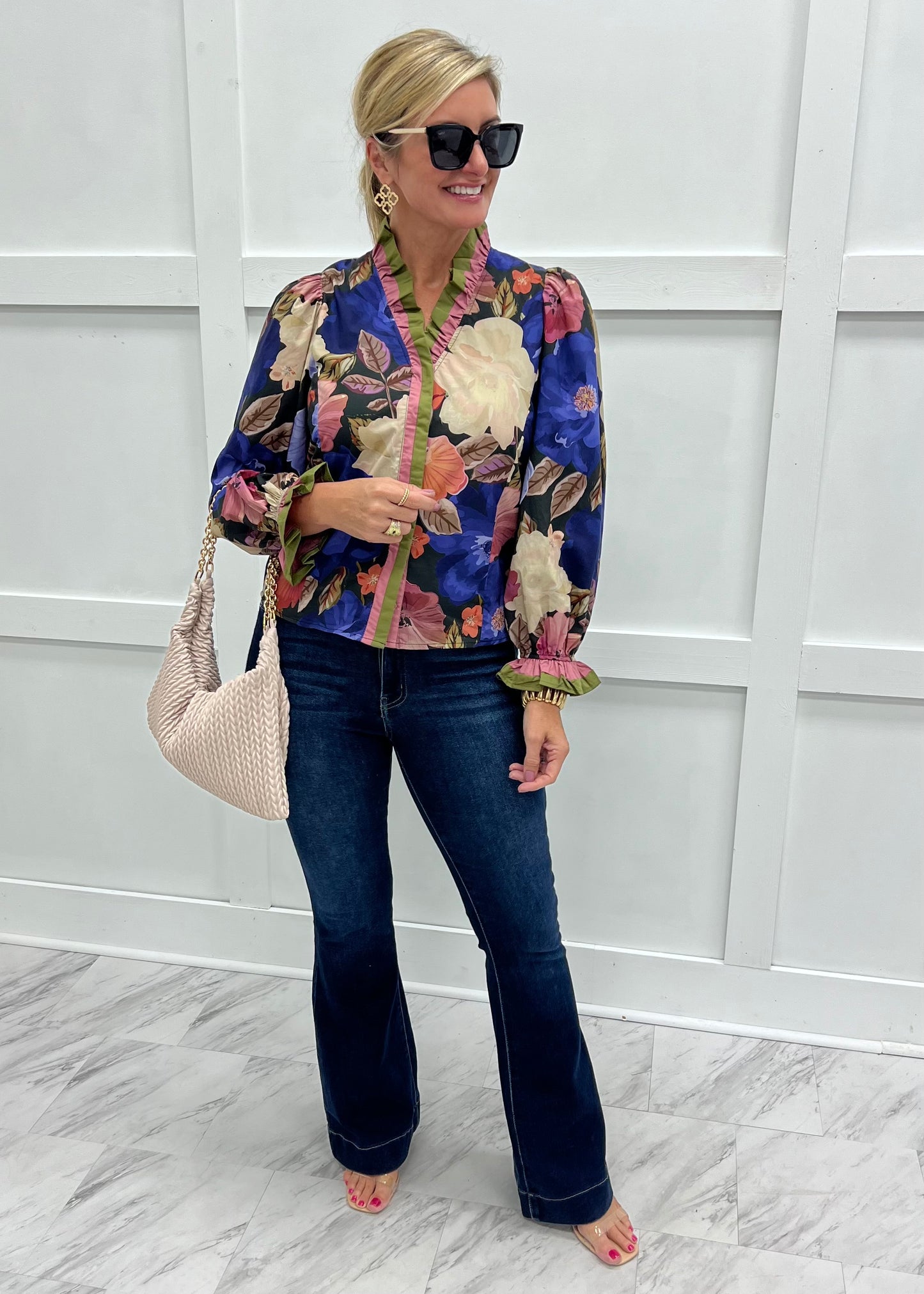Floral Flirt V.Neck Top