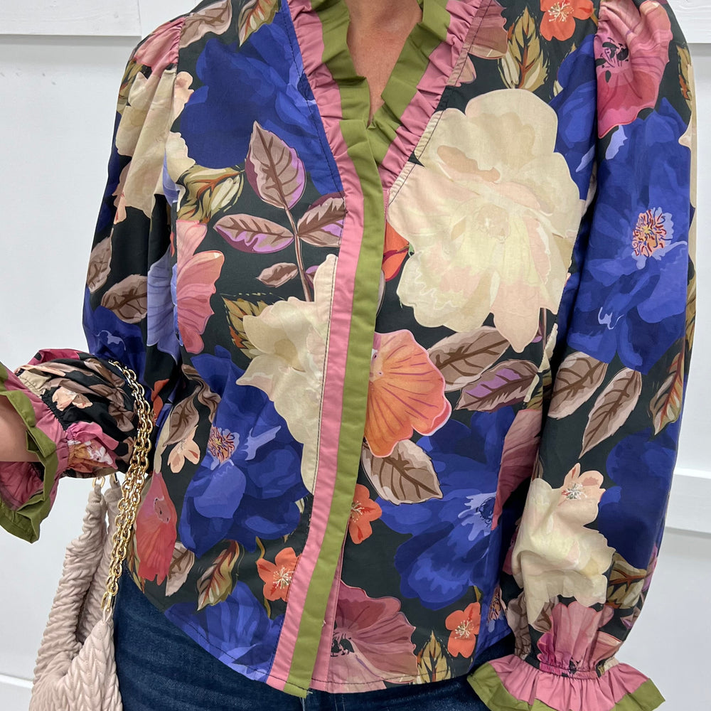 Floral Flirt V.Neck Top