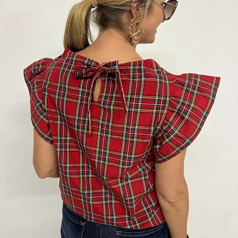 
                  
                    Home For The Holidays Plaid Top
                  
                