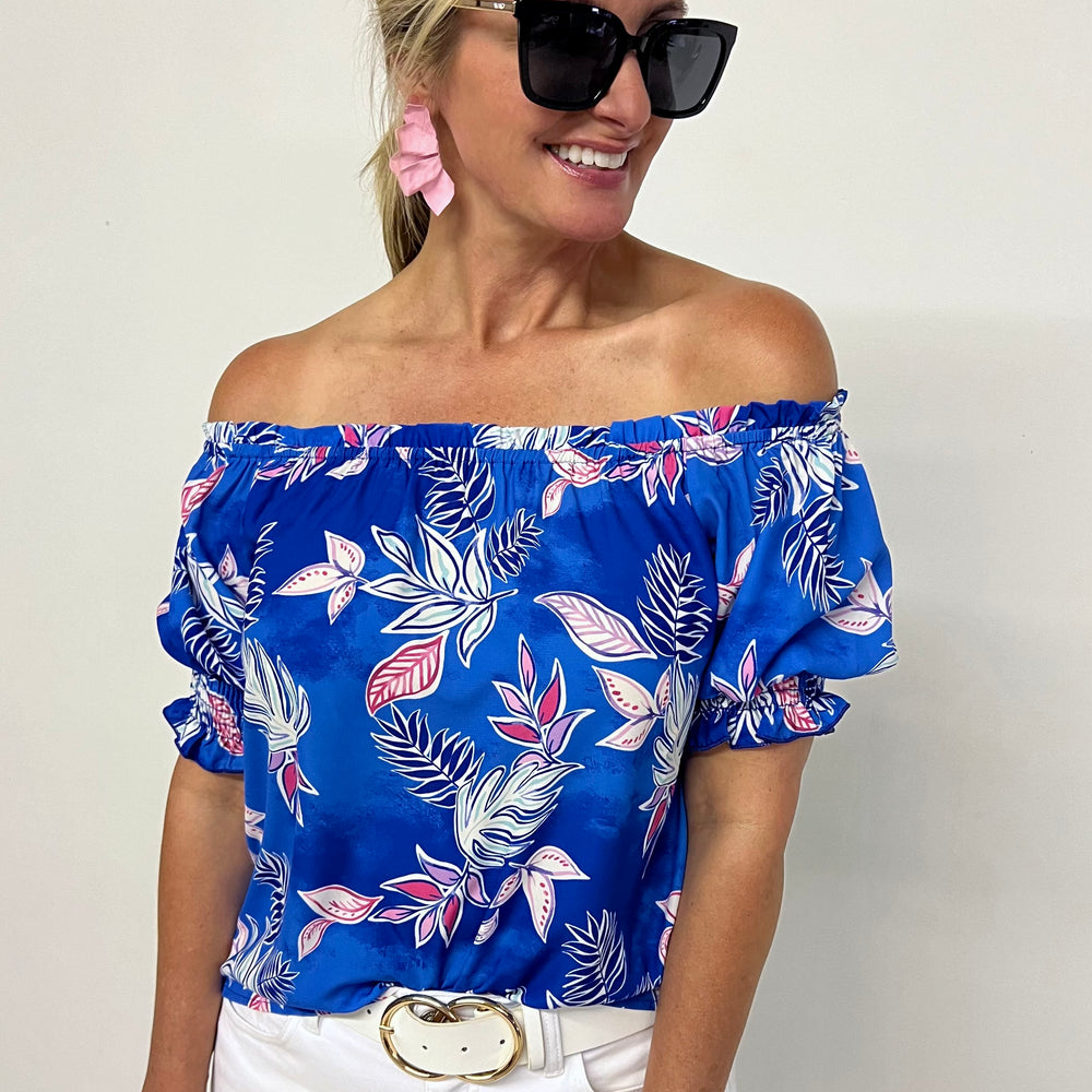 Harlow Print Off The Shoulder Top