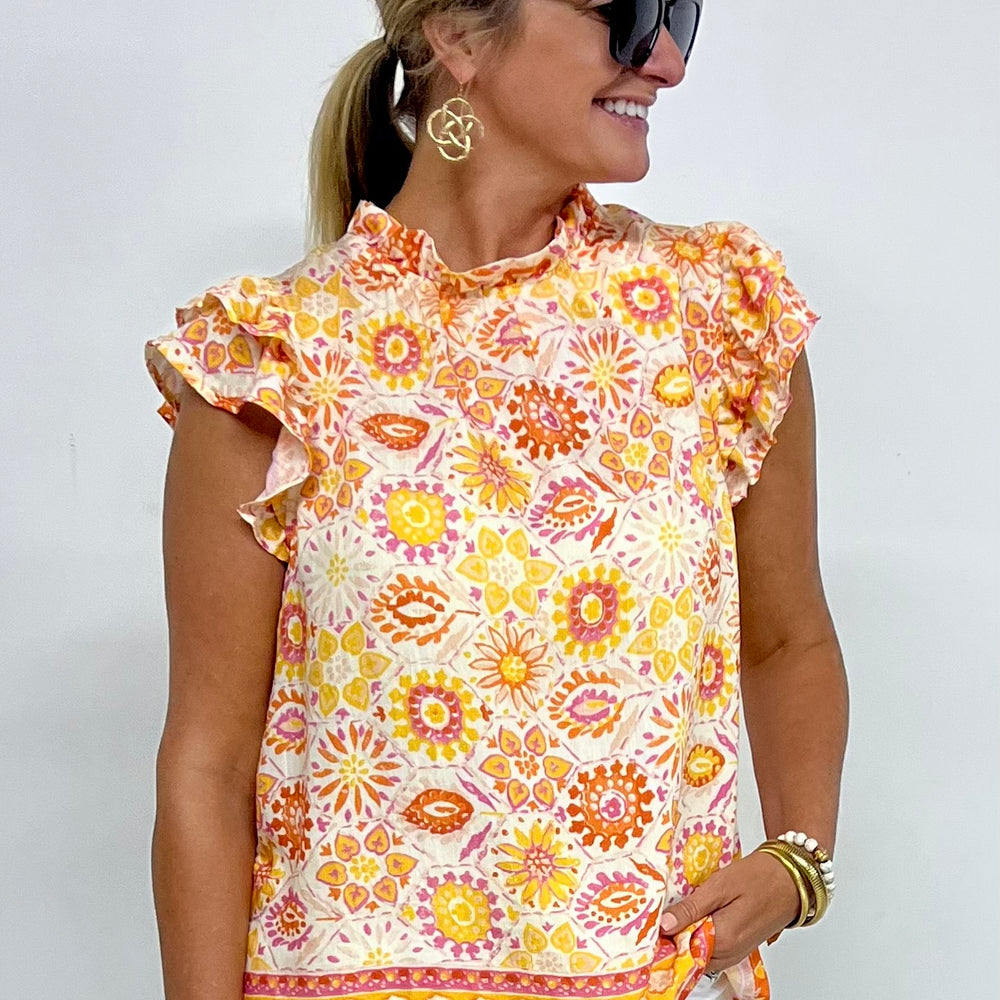 Ray Of Light Print Top