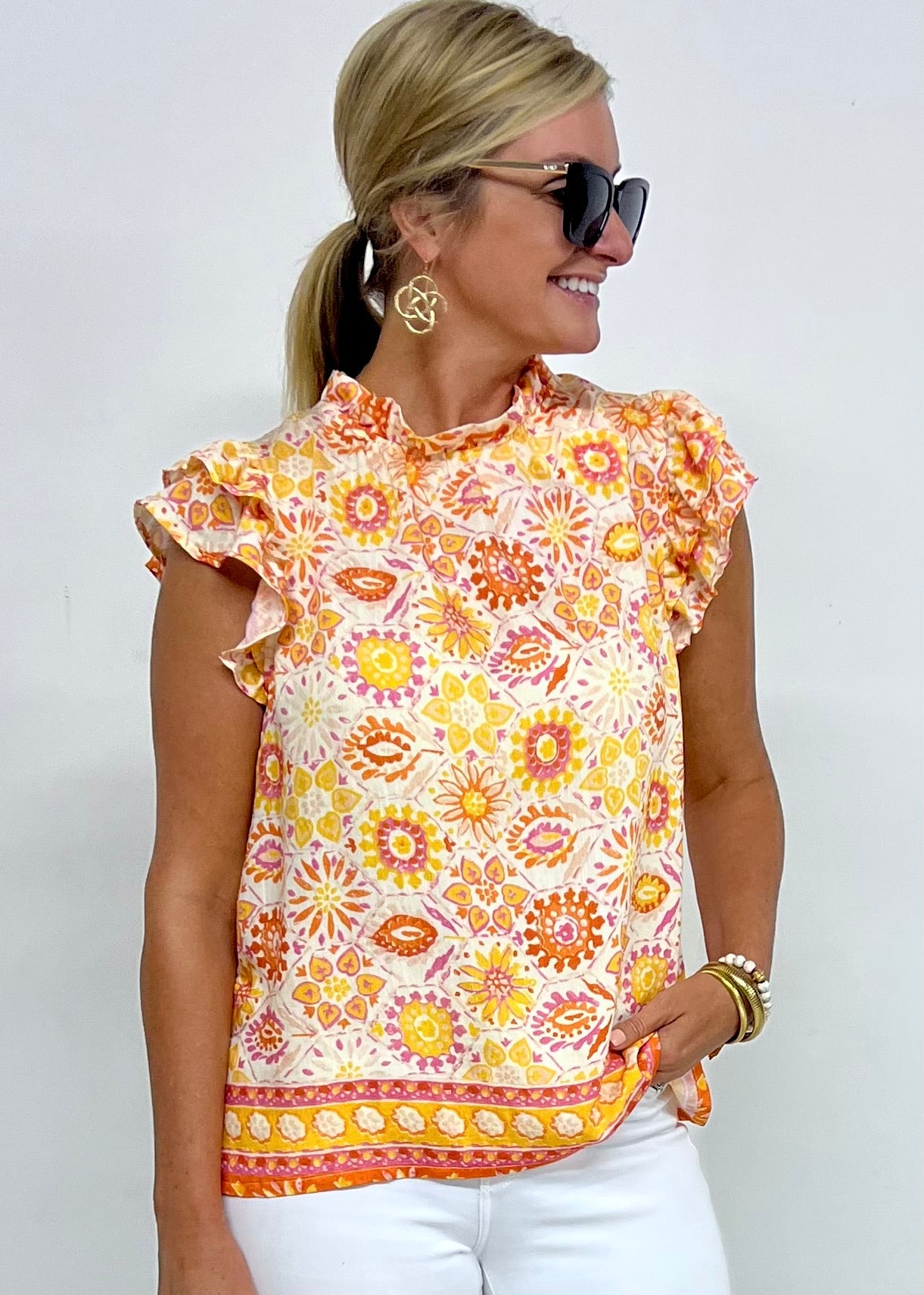 Ray Of Light Print Top