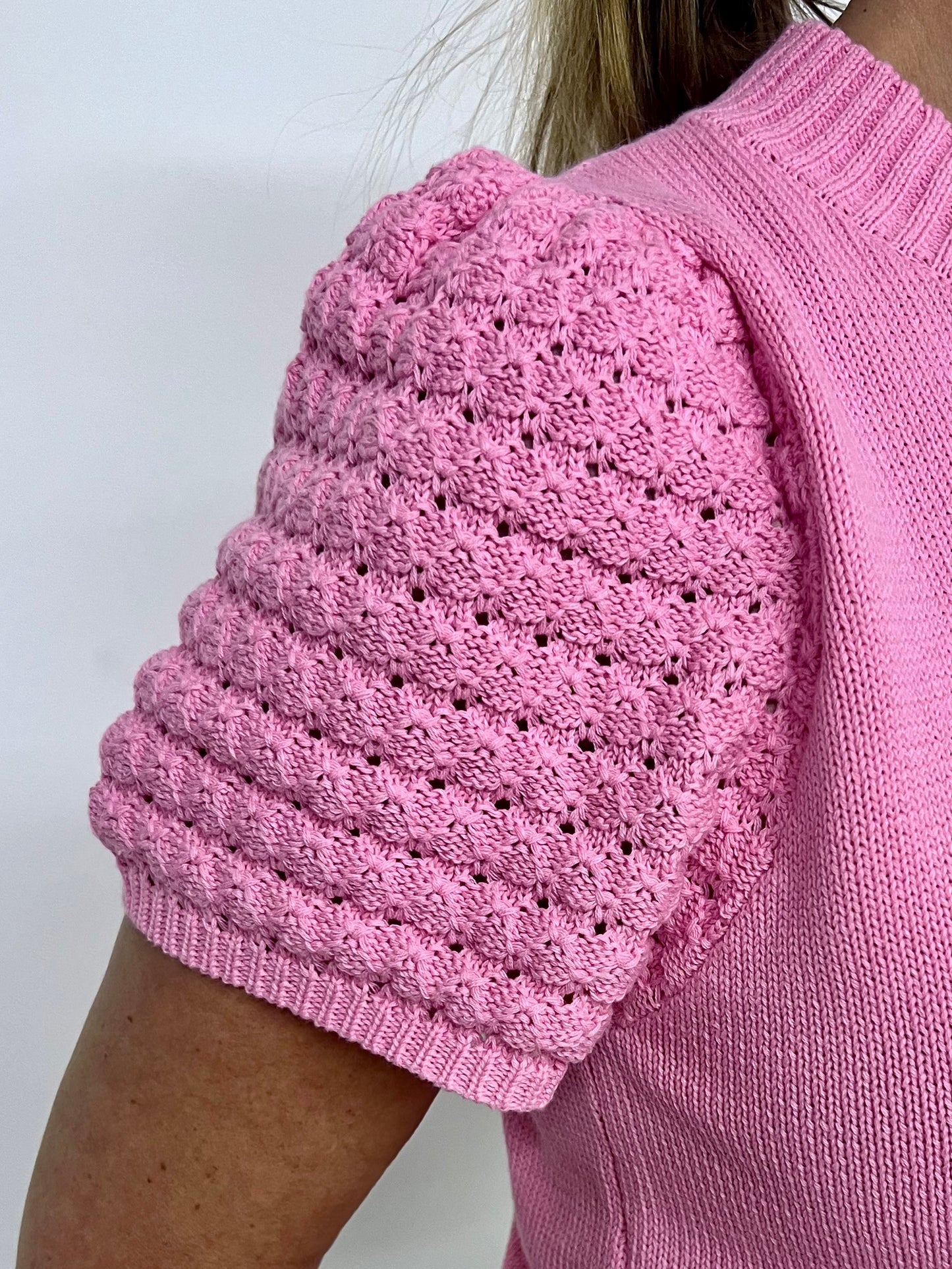 Dahlia Pink Puff Sleeve Top