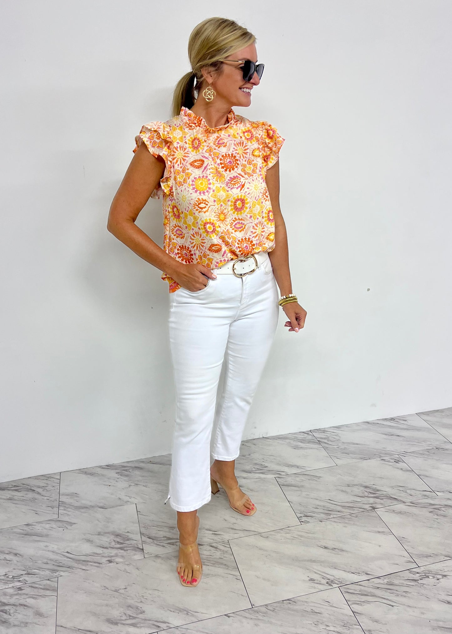 Ray Of Light Print Top