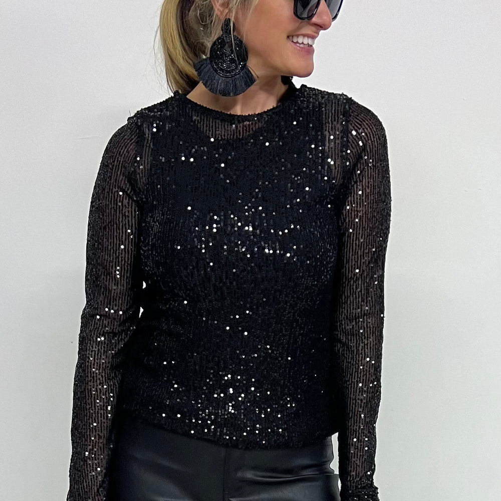 
                  
                    Endless Sparkle Black Sequin Top
                  
                