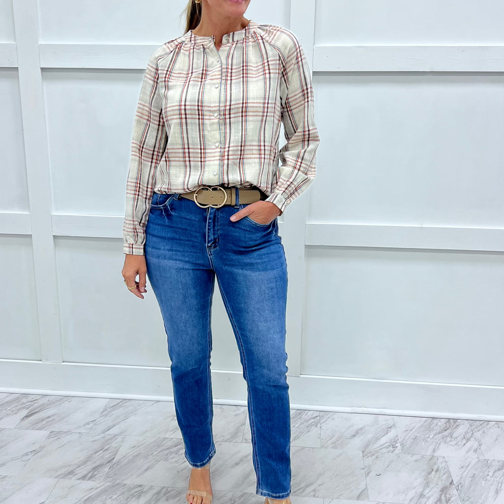 
                  
                    Southern Sweetheart Plaid Top
                  
                