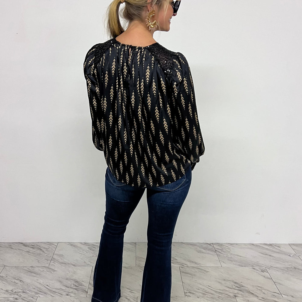 
                  
                    Starlight Sequin + Print Top
                  
                