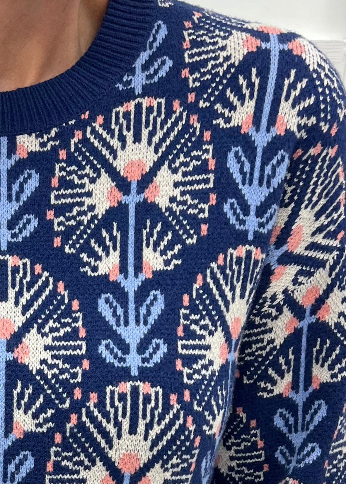Felicity Flower Sweater (Navy)